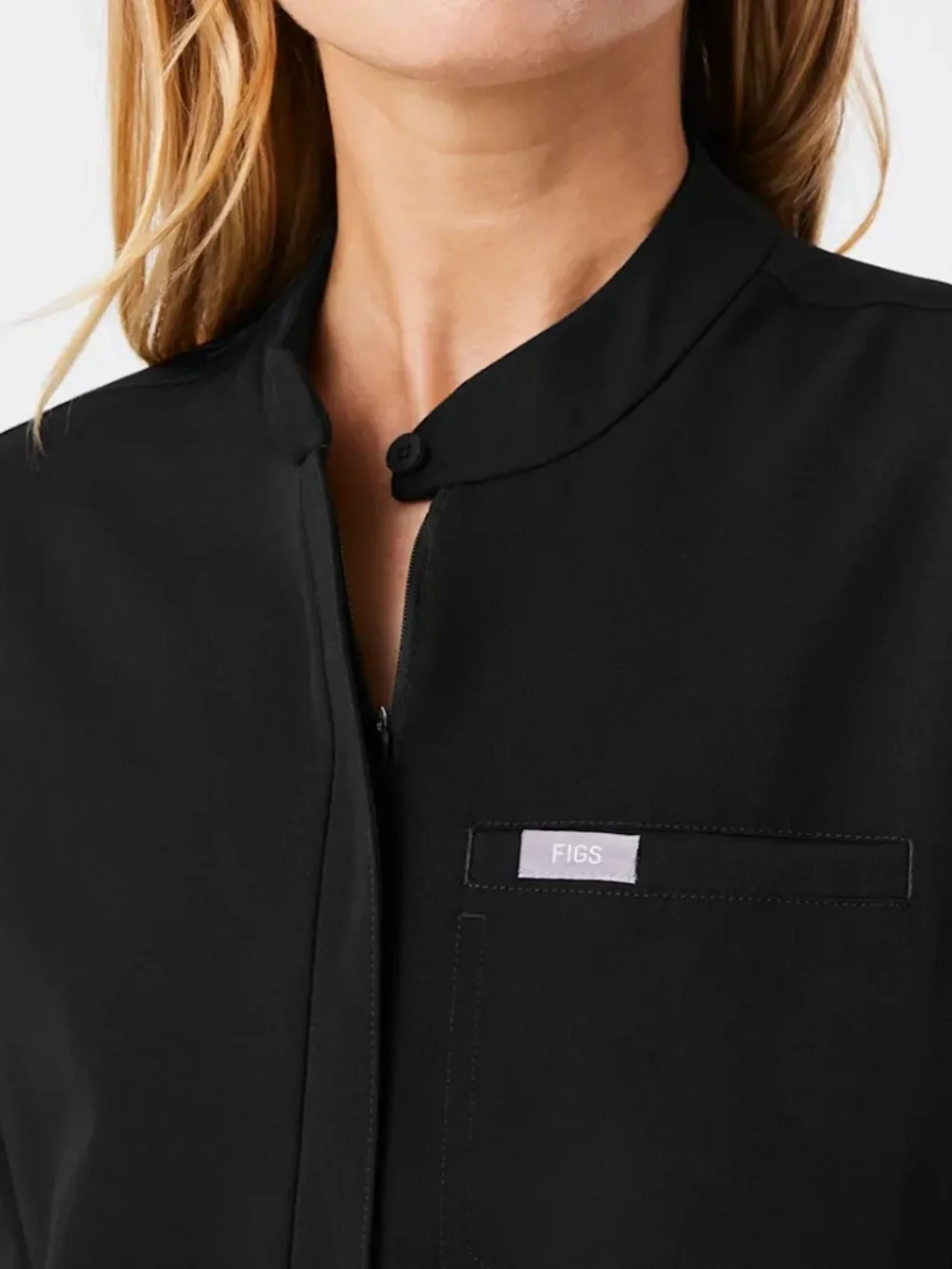 Figs - Women's Montex Scrub Top - Size L - Black - Picture 2 of 5